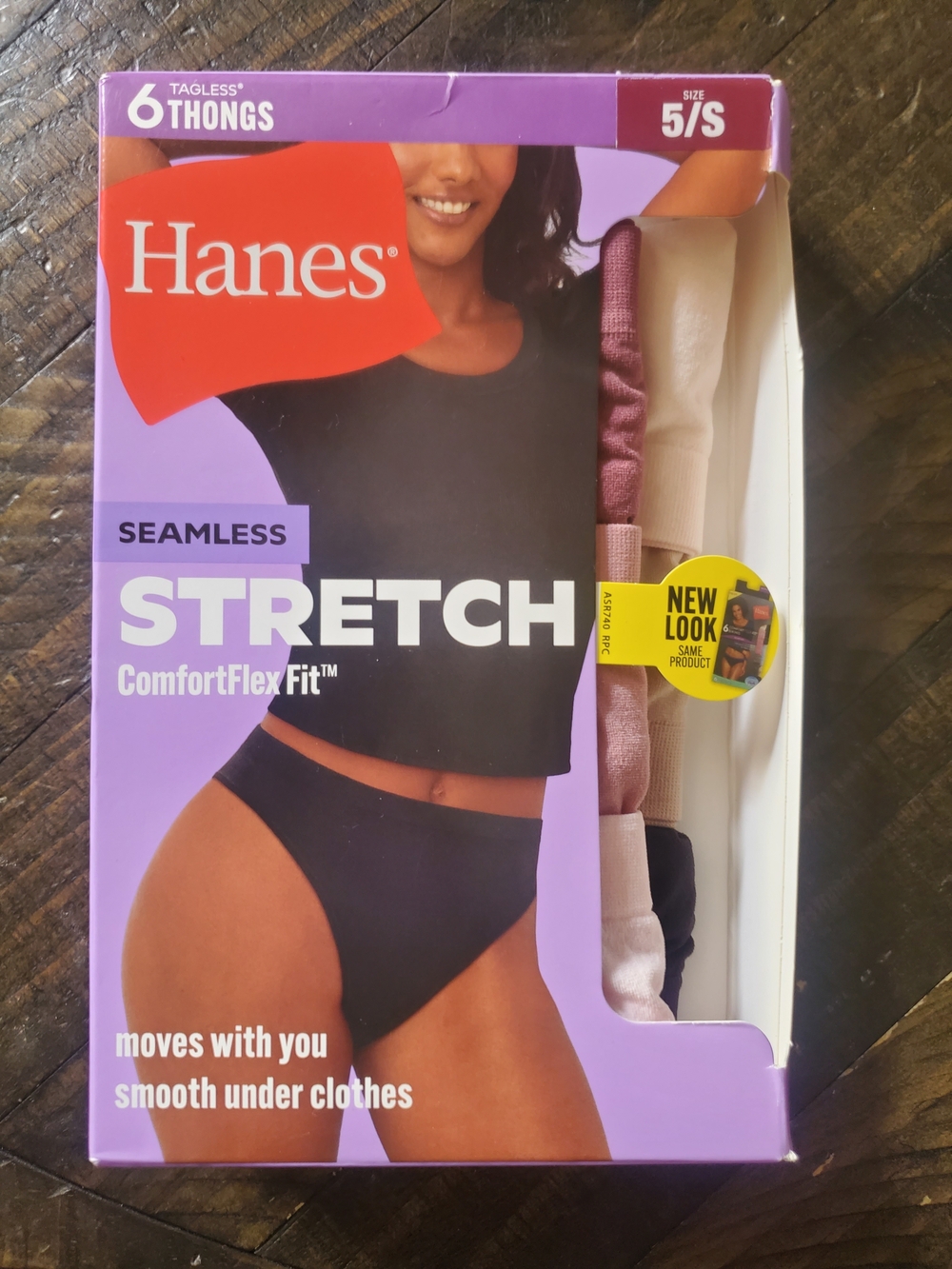 Hanes Seamless Stretch ComfortFlex Fit™ Thongs - Pack of 6